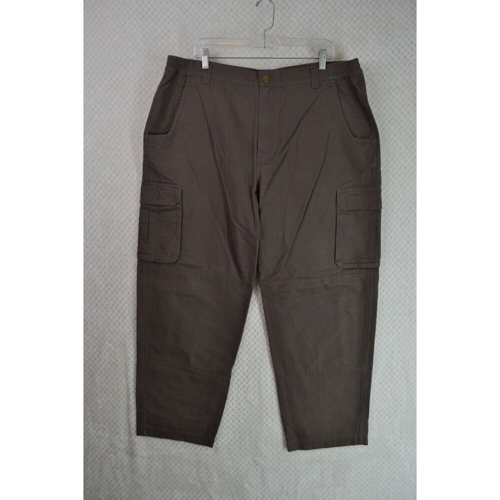 Cabela's Men's 40x30 Brown Heavyweight Canvas Hiking Reinforced Cargo Pants